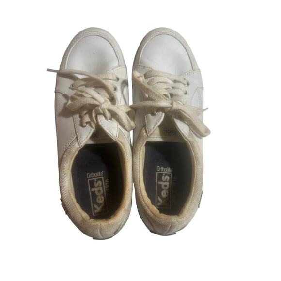 KEDS vintage y2k white leather sneakers womens 5.5 - Picture 4 of 5